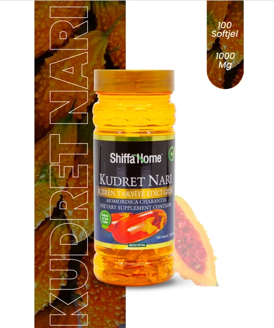 ShiffaHome Kudret Narı (Momordica Charantia) 1000 mg 100 Softgel Capsules