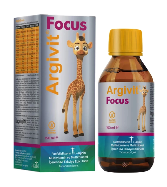 Argivit Focus сироп с фосфатидилсерином и L-аргинином, для памяти и концентрации, 150 мл