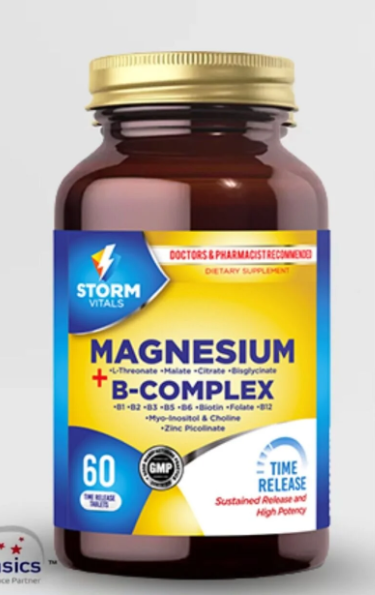 Storm Vitals Magnesium + B-Complex, магний с витаминами группы B, 60 вегетарианских капсул