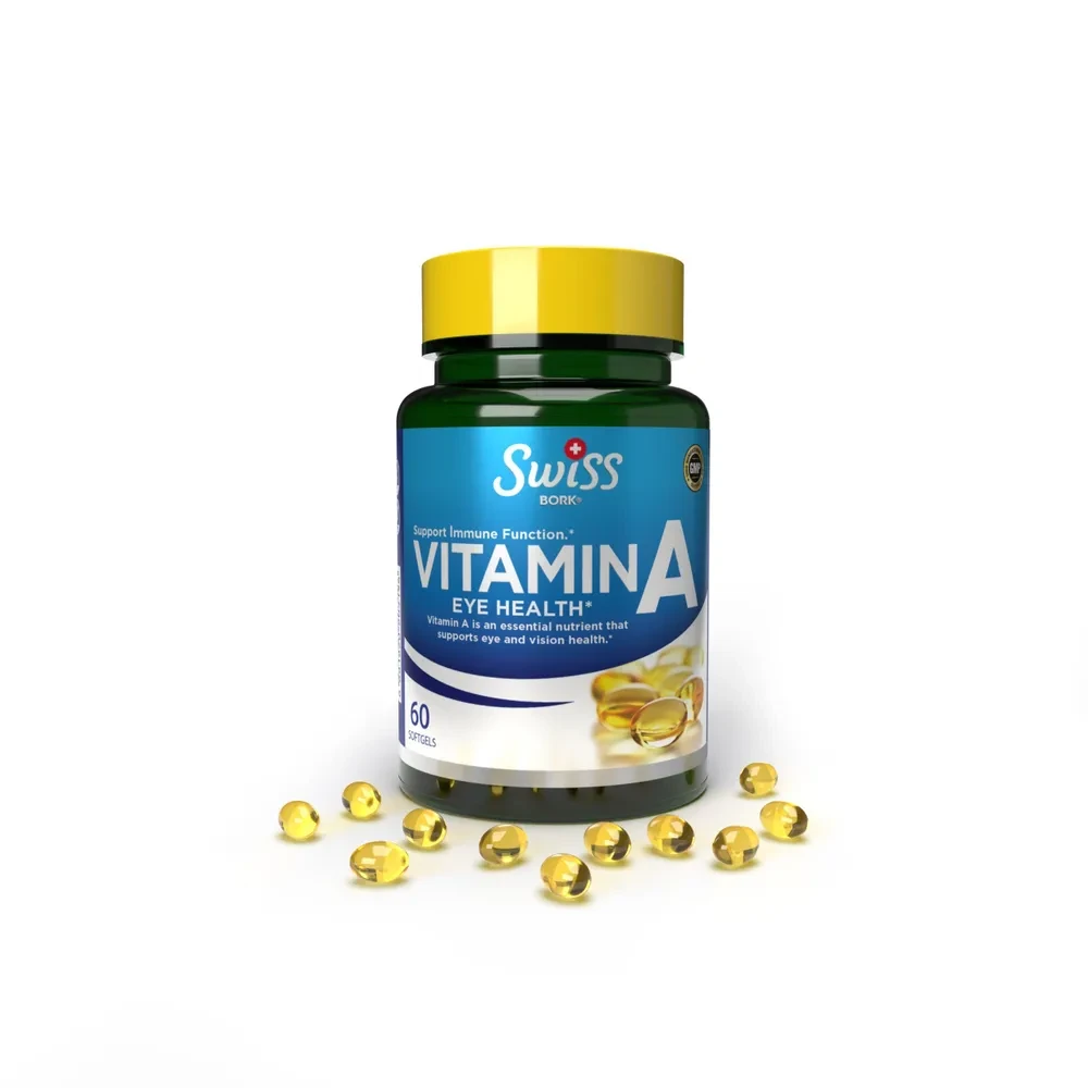 SWISS Bork, Витамин A 10000 МЕ, 60 капсул / Swiss Bork Vitamin A 10000IU