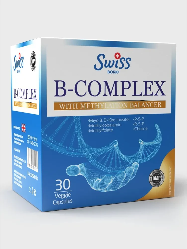Комплекс витаминов группы В, Swiss Bork B-Complex 30 капсул