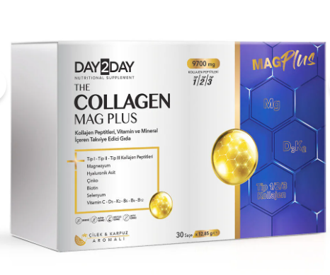 Day2Day The Collagen Mag Plus коллаген с магнием, витаминами и минералами, 30 саше