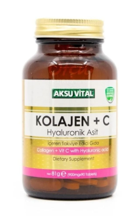 Aksu Vital Kolajen + C + Hyaluronik Asit, таблетки, 60 шт