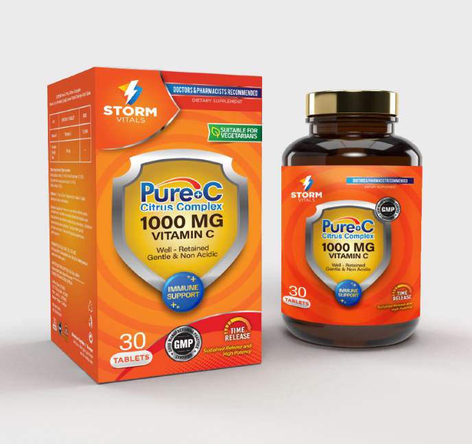 Storm Vitals Pure C Citrus Complex Vitamin C 1000 mg, 30 таблеток