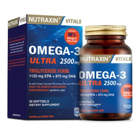 Nutraxin Vitals Omega-3 Ultra 2500 mg 30 Softgel