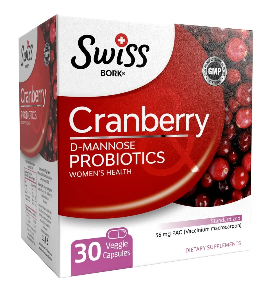 SWISS BORK Cranberry Probiotics 30 Caps